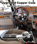 Installed AUGREX turn-signal multifunction switch for Peterbilt trucks; black housing with metal lever.