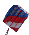 Patriot Wave 7.5 Parafoil Kite, Easy To Fly Single Line Beginner Kite With No Assembly, 28 W x 36 H x 10 D, Lightweight Ripstop Polyester