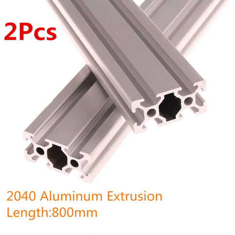 European Standard 2040 Aluminum T Slot Extrusion 800mm Linear Rail Anodized Silver For 3D Printer Laser Engraving CNC Workbench DIY Projects Built To Last And Easy To Mount
