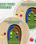 Kids Golf Putting Mat 7.8 Ft With LED Light Up Holes Glowing Balls Two Clubs Indoor Outdoor Toy Golf Game cardboard layout