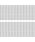 Tough As Nails Stainless Steel Dowel Pins 50 Piece Set arranged neatly, 28mm long, ideal for cabinets and shelves.