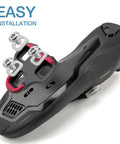 Bike Cleats For Look KEO Compatible 9 Degree Float System on black cycling shoe with visible cleat details