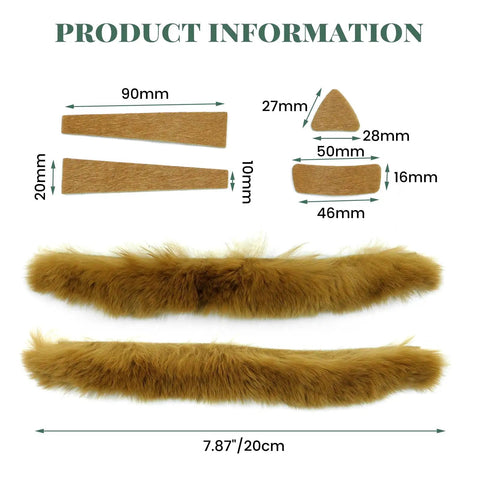 Bow String Silencers Kit With Rabbit Fur String Silencers And Leather Bow Limb Silencer Strip Arrow Rest Archery Accessories