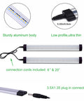 Under Cabinet LED Light Bar Kit 12V Plug In Dimmable With Switch 6 Panel Daylight White Bar Lights with aluminum body and connectors