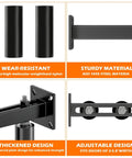 6 Inch Slide Gate Guide Roller With UHMW Nylon Durable Adjustable Support Assembly For Sliding Gates Prevents Tilting And Falling Black Heavy Duty Smooth Operation