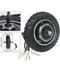 Level Up Your Roll With This 48V 350W Brushless Hub Motor Wheel For Electric Scooter Or Mini Bike Featuring 10X2.5 Inch Tires Heavy Duty Design with motor and tire dimensions