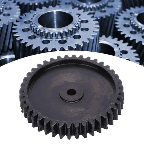 40 Tooth High Strength Steel Sprocket For Roller Chain Gear Transmission With Precise Mod 0.8, close-up view on durable steel gear.