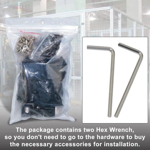 20 Corner Bracket Kit For 2020 Aluminum Extrusion Rails Includes 40 Hex Screws, 2 Hex Wrenches in plastic bag