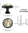Funny Don't Make Me Poison Your Food Sign Cabinet Knobs 4 Pack Acrylic Round Drawer Pulls with Screw Dimensions