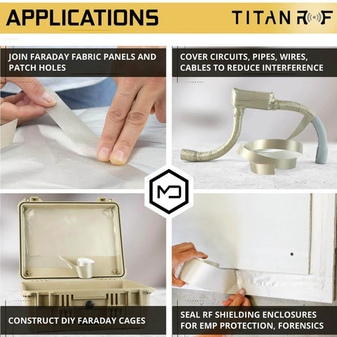 Applications of Faraday Shield Tape 2.5 Inch Wide By 10 Feet Long Heavy Duty Conductive Adhesive Tape For EMI And RF Shielding