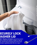 Ultra Durable Washer Lid Switch Replacement For Whirlpool And Kenmore fits in a washing machine with a white garment.