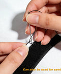 Sewing 1 Inch By 39 Foot Nylon Hook And Loop Straps Roll With 60 Buckles 30 Metal And 30 Plastic, demonstrating versatility.