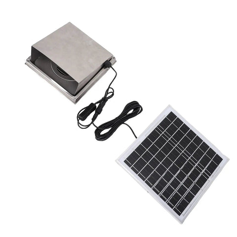 Solar Exhaust Fan Kit With 8W Panel For Greenhouses Sheds Porta Potty Dog Houses And Chicken Coops And More 7.3 Inch Ventilation Fan Pulls Hot Air And Odors Out Keeps Indoor Air Fresh Portable Easy Install