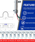 Dope Flexible Steel Electrical Conduit Kit Half Inch Diameter 100 Feet Long With 5 Couplings 3 Elbows And 10 Straps Heavy Duty Conduit System