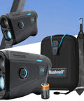 V6 Shift Laser Rangefinder With Slope Compensation And PinSeeker, 6X Magnification, 1300 Yard Range, Magnetic Mount, Carry Case, Towel