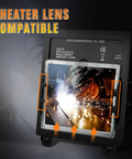 Large View Auto Darkening Welding Helmet With Led Light Solar Powered True Color Viewing Lens Four Arc Sensors