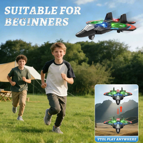 Kids flying Foam RC Plane Drone With Four Batteries Delivers Up To 80 Minutes Of Flight Time For Kids And Adults 8 To 16 in park