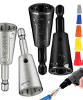 Multifunctional Wire Twister Tool Set for Drill with 4 lightweight wire nut twisters, compatible with 8 to 24 AWG, enhancing quick electrical connections.