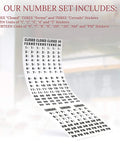 Open Sign For Windows And Doors, Bold Red And White Hours Of Operation Kit number sticker set with adhesive pads