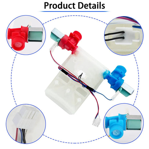 Washer Water Inlet Valve Replacement For Kenmore Maytag Crosley Amana Inglis Fast Fix For Leaks And Irregular Water Flow Or Temperature Issues Compatible With W10701459 W11025984 W10838319 W11210459VP product detail view