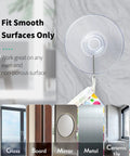 Small Rubber Suction Cups For Glass 30 Pack Assorted Sizes on smooth surfaces like glass and metal shown in use