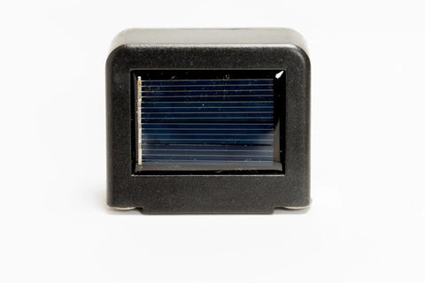 Front view of Wunder Solar Powered Spotlight Ultra Bright 3X LED Clip On Stick On Outdoor Light showcasing solar panel.