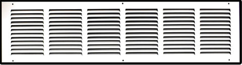 No Fuss Easy Fit 30x6 Duct Opening Steel Return Air Grille For Sidewall Or Ceiling White HVAC Vent Cover Durable Cold Air Intake Grille