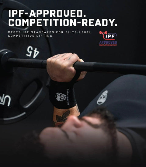 Competition Grade 18 Inch Weightlifting Wrist Wraps With Heavy Duty Thumb Loop For Powerlifting And Strength Training Built For Pros IPF Approved Wrist Support For Bodybuilding Black