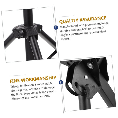 Heavy Duty Folding Drum Practice Stand Built With Beefy Alloy Rails showing adjustable locking mechanism close-up.