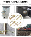 Heavy Duty Spring Steel Annular Ring Pins 50 Piece Assortment Kit For Trailers Trucks Automotive Agricultural And Industrial Equipment Rust Resistant Galvanized Steel Durable Fastening System Built Tough on trailer hitch and farm equipment