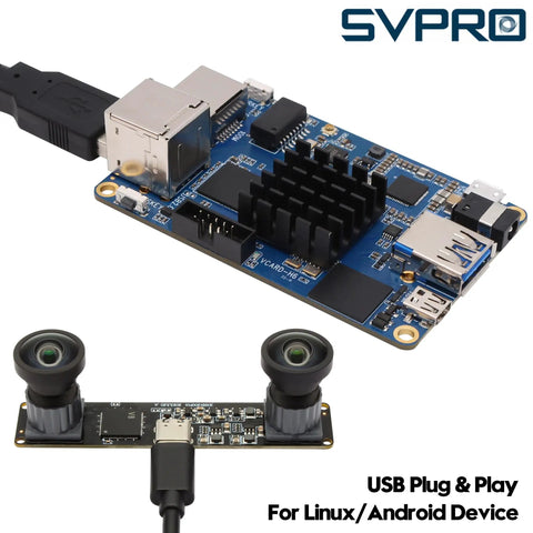 High Speed 1200P 60FPS Global Shutter USB Camera With Dual M12 Lenses 3D Stereo Wide Angle for computer vision setup