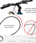 Brake Cable Housing 5mm By 50ft For Bicycle And Bike, Lined All Weather Outer Hose, Durable Black Rubber, Inner High Carbon Steel Coil Built To Last For A Stiff Ride, Includes 30 Cable End Caps, Replacement Accessory For Mountain MTB And Road Bikes.