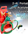 All in One Portable Oxy Acetylene Torch Kit for Welding and Cutting, Pro Grade Oxygen and Acetylene Tank Set with hoses