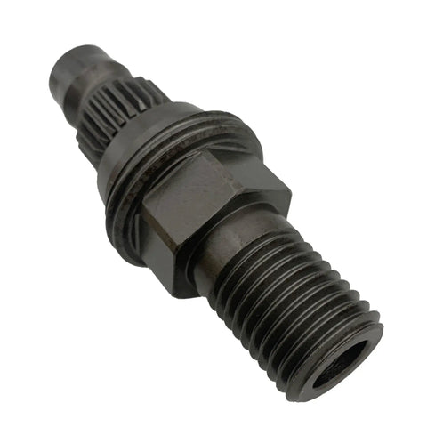 Close-up of 1-1/4 Inch 7 Male to BU Connection Core Bit Adapter for Rotary Mode Only Core Drilling, beefed-up heat-treated steel.