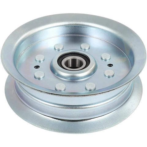 Upgrade Your Grass Cutting Game With This Fresh 50 Inch Mower Deck Rebuild Kit Packed With Solid Spindle Assemblies, Razor Sharp Blades And A Heavy Duty Drive Belt That Totally Fits Your Craftsman Z5600 Or Z5650 Zero Turn Mowers For Peak Performance. silver metal mower spindle pulley with bearing for 50 inch deck rebuild kit