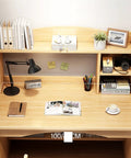 Rock Solid Electric Standing Desk L Shaped Computer Workstation With Nifty Storage Drawers Smooth Memory Height Presets For Your Premium Heavy Duty Boss Setup, featuring books, lamp, and notes.