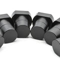 6 Pack Bench Dogs With Non Slip Pads For Three Quarter Inch Workbench Holes Aluminum Alloy MFT Stops Heavy Duty Woodworking Clamp Accessories To Keep Lumber From Slipping During Routing Cutting And Sanding, black anodized