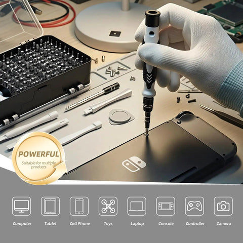 115 In 1 Precision Screwdriver Set With Micro Magnetic Bits For Electronics Repair, mini screwdriver used on device