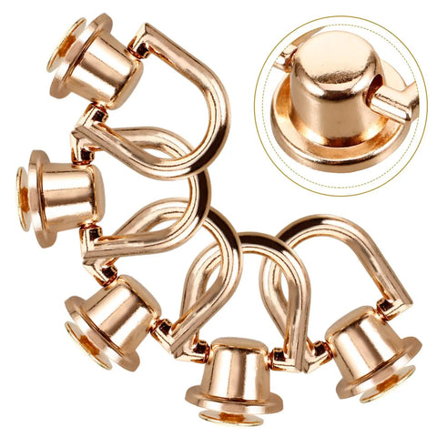 Top Shelf Rotatable Copper Rivet D Rings For Bag Straps And Purse Hardware With Screw Nail Design For Leathercraft And DIY Crafting No Sweat Assembly And Durable Badass Hold Forever On Every Project