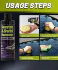 DIY Car Scratch Remover Kit For At Home Paint Repairs No Pro Needed, usage steps with polishing compound and applicator pad