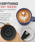 Smart Self Heating Coffee Mug With Advanced Temperature Control And AI Auto Warm Tech Keeps Your Morning Joe Piping Hot In A Sleek 16 Oz Insulated Travel Cup.