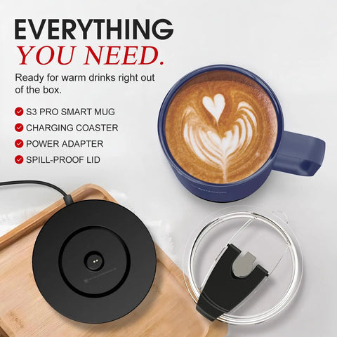 Smart Self Heating Coffee Mug With Advanced Temperature Control And AI Auto Warm Tech Keeps Your Morning Joe Piping Hot In A Sleek 16 Oz Insulated Travel Cup.