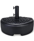 Fillable Patio Umbrella Base Stand 40Lb Half Round With Water Or Sand Fill For Poles Up To 1.9In Diameter 18In Wide HDPE