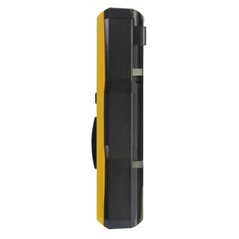 Side view of Dm6410 8 Function Digital Multimeter With Large LCD Display And Data Hold For Accurate AC DC Voltage And Current Measurements