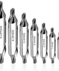 7 Piece M2 High Speed Steel Center Drill Bit Set For Metal Lathe Tools With 60 Degree Countersink Precise Hole Positioning Durable Bits In Sizes 1.0 1.5 2.0 2.5 3.0 4.0 5.0 mm No Fuss Portable Storage Case