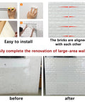 Peel And Stick 3D Foam Brick Wall Panels White 30 Pack install tutorial and before-after renovation comparison