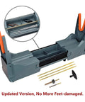 Portable Gun Cleaning Stand For Rifles And Shotguns Lightweight Collapsible Range Bench with storage compartments and tools