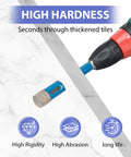 Drilling with Eleven Piece Diamond Hole Saw Set With Drill Bit For Porcelain Ceramic Tile Granite Marble And Masonry