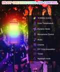 Tall RGB Smart Floor Lamp For Living Room, 67 Inch Dimmable Standing Lamp With Remote, party setting, vibrant colors
