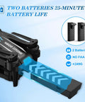 1080P HD Camera Mini Drone for Beginners and Adults with two batteries showing 25-minute battery life feature